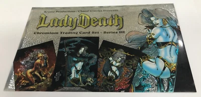 1996 KROME LADY DEATH CHROMIUM SERIES 3 TRADING CARD OVERSIZE PROMOTION CARD (1) - Image 1 of 2