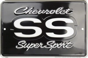 Letrero de metal Chevrolet SS Super Sport 8x12 - Imagen 1 de 1