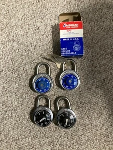 Combination padlock Master and American Made in USA lot of 4 - Picture 1 of 7