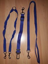 bundle joblot royal blue coupling lead seatbelt lead and regular lead x3 items