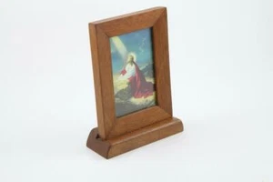 Vintage Wood Framed Comfort For Those Who Mourn Catholic Jesus Prayer Card - Picture 1 of 11