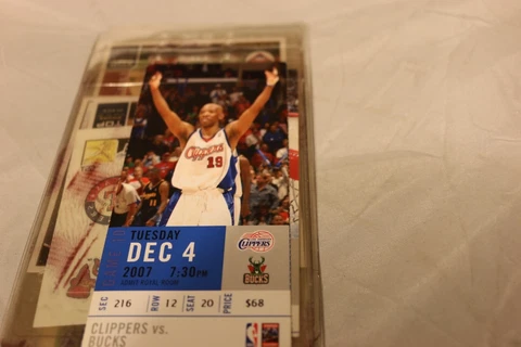 TICKET SPORTS - 2007 Season Los Angeles Clippers vs. Milwaukee Bucks Sam Cassell Cover