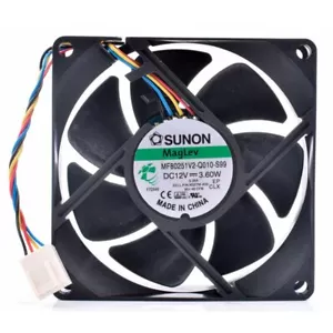 SUNON MF80251V2-Q010-S99 8cm 8025 12V 3.60W 4 PIN Dell chassis CPU cooling fan - Picture 1 of 2