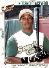 2000 Savannah Sand Gnats Multi-Ad 4 Inocencio Acevedo Dominican Republic DR Card
