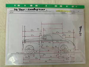 Brooklin Modelos 1940 Nash Ambassador Conv BML31 Patrón Dibujos y notas - Imagen 1 de 9