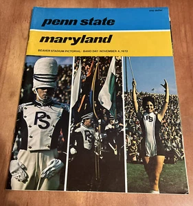 z7 1972 PENN STATE vs MARYLAND Nov 4 1972 Football Program John Cappelletti - Picture 1 of 2
