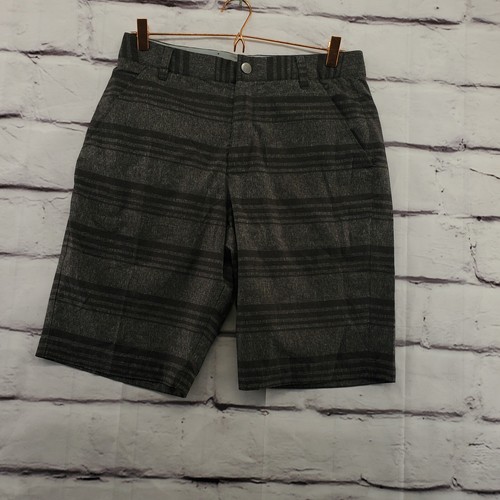 PUMA GOLF pantaloncino uomo 32 performance zip righe grigio nero tasche