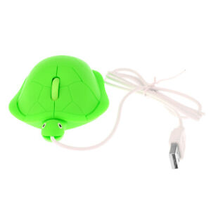 Mini Cute Kawaii Wired Mouse USB 3D Tortoise Animal Mause for PC Computer Green