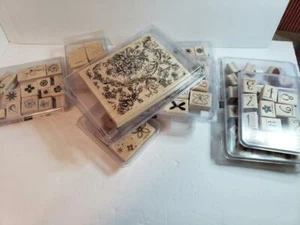 Stampin' Up wood mounted stamp sets Retired "You Choose" - Picture 1 of 36