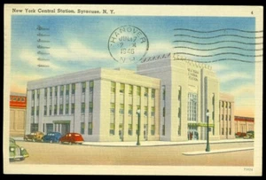 NEW YORK CENTRAL STATION - SYRACUSE, NY POSTCARD - Picture 1 of 1