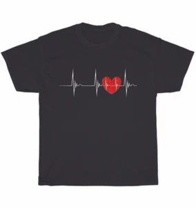 Cardiologist Heart EKG Heartbeat Pulseline Cardiology T-Shirt Unisex Tee Gift - Picture 1 of 4