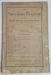 1884 Southern Planter Agriculture Horticulture Livestock Richmond VA - Picture 1 of 14