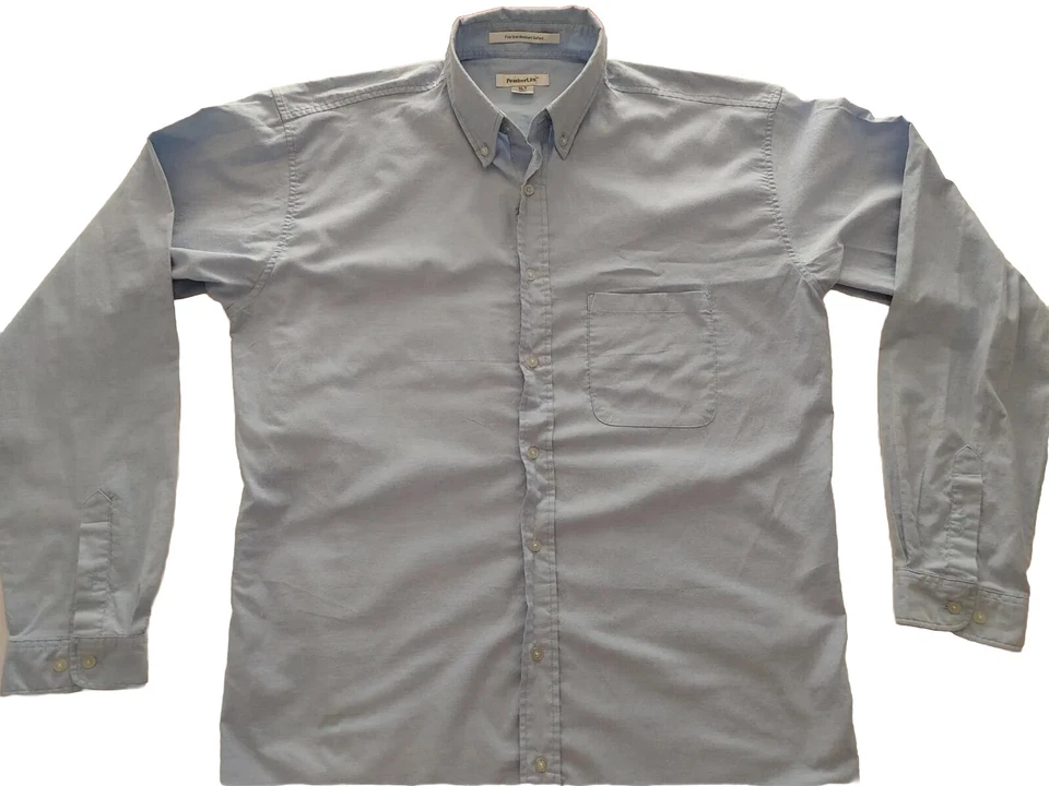  Featherlite Buttondown Men's XLT Blue Long Sleeve Shirt Dress Casual Oxford - Image 1 of 3