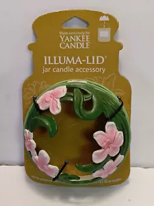 Yankee Candle ILLUMA_LID Candle Jar Topper Pink Dogwood Flower NIP - Picture 1 of 3