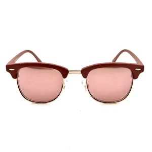 Solaray Designer Classic Style Sunglasses Cat Eye Pink Frame Pink Mirror Lenses - Picture 1 of 12