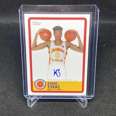 Kwame “KJ” Evans 2023 Topps Chrome McDonald's All American Auto Oregon 🔥🔥 - Image 1 of 2