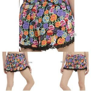 Disney Alicia País de las Maravillas Flor Jardín Challis Salón Dormir Pijama Pantalones Cortos XS NUEVO CON ETIQUETAS - Imagen 1 de 5