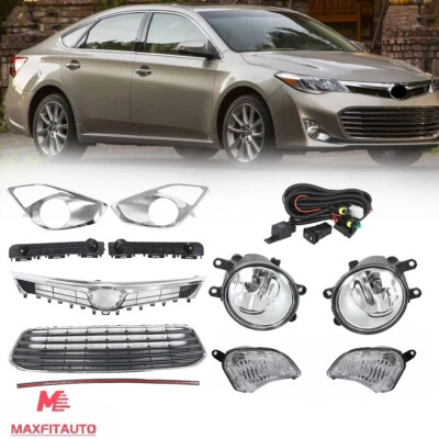 Fits Toyota Avalon 2013-2015 Front Grille Fog Signal Lights Bracket Set 10pcs Foto 1 de 4