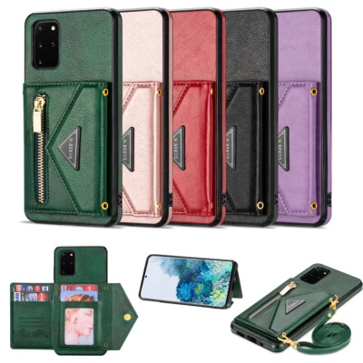Case For Samsung Galaxy A52S A04S A04 A54 5G S21 FE Card Holder Cover with Strap - Image 1 of 4