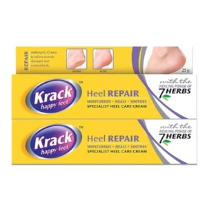 Krack Heel Repair Ayurvedic Foot care cream 25 Gm Pack of 2 Moisturizes Soothes - Picture 1 of 6