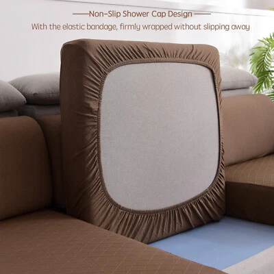 Fundas de cojín de sofá individuales elásticas de jacquard para asiento de sofá extraíbles Foto 1 de 4