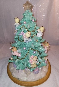 14" Precious Moments LIGHTED Angel Christmas Tree Working Lights- MISSING PARTS - Picture 1 of 18