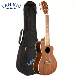 Lanikai MA-CEC Mahogany Concert Acoustic Electric Ukulele with Padded Gig Bag - Picture 1 of 4