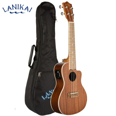 Lanikai MA-CEC Mahogany Concert Acoustic Electric Ukulele with Padded Gig Bag - Image 1 of 4