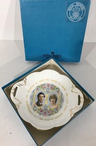 Coalport Fine Bone China Doppelgriff Schüssel königliche Hochzeit Charles & Diana IOB - Bild 1 von 11