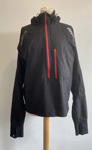Mens Inov8 Raceshell 220 Jacket Size Small Black Hooded 3/4 Zip Running - Picture 1 of 8
