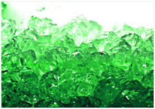 Wallario Wand Bild Hartschaum 70x100cm Leuchtendes Eis grün Grün Eis Würfel kalt