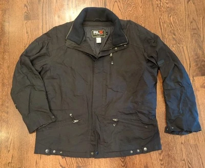 RLX Ralph Lauren Men's L Jacket Black Water Resistant EUC Nylon Removable Lining - Image 1 of 4