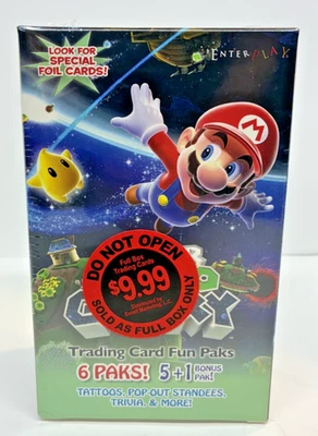 Super Mario Galaxy Trading Cards BOX/6 Packs *SEALED/PERFECT BOX* *FREE SHIP* - Image 1 of 4