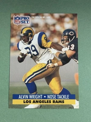 Alvin Wright 1991 Pro Set Los Angeles Rams #206 BB451 - Image 1 of 2