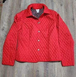 Chaqueta acolchada roja Kim Rogers con forro decorativo para mujer talla 8 (mediana) - Imagen 1 de 5