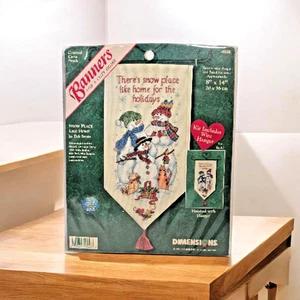 Dimensions SNOW PLACE LIKE HOME Banner Counted Cross Stitch Kit 8626 NEW - Picture 1 of 3