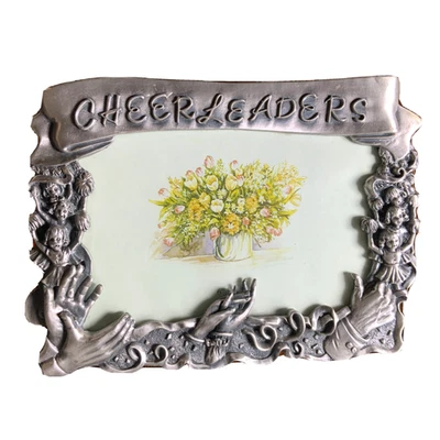 Welforth 3D Cheerleader Pewter Picture Frame Heavy 4x6 Cheer Team Souvenir Gift - Image 1 of 4