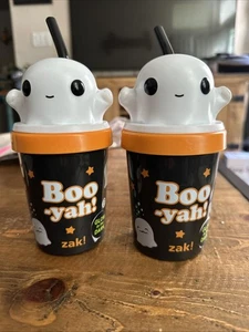 2 Stück - Zak! Designs Halloween Geist leuchtet im Dunkeln Super Sipper Becher - Bild 1 von 4