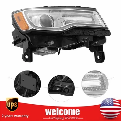 For 2014-2021 Jeep Grand Cherokee Xenon/HID Headlight Headlamp Passenger Side RH Foto 1 de 4