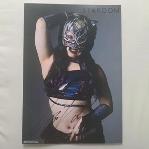 Mini póster retrato autografiado Starlight Kid estrellato mujer lucha libre profesional - Imagen 1 de 1