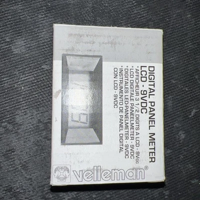 VELLEMAN PMLCD 3 1/2 DIGITAL PANEL METER LCD -9VDC - Image 1 of 4