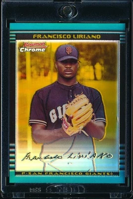 2002 BOWMAN CHROME FRANCISCO LIRIANO GOLD REFRACTOR REF 38/50 RC #174 - Image 1 of 2