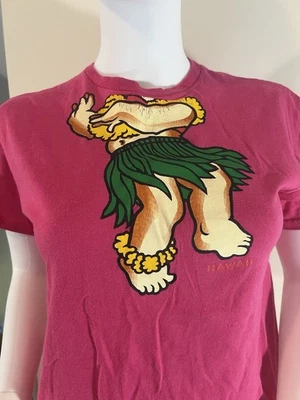 Camiseta Hula Gráfica Bebé Caliente Rosa Dibujos Animados Figura Mujer’s Talla Pequeña Niño’s Grande Foto 1 de 4