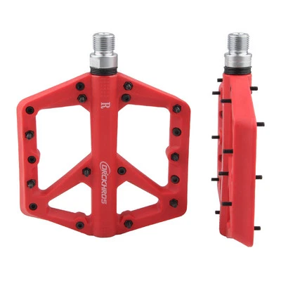Pedales de bicicleta de montaña de carretera impermeables de fibra de nailon pedales de plataforma plana para la mayoría Foto 1 de 4