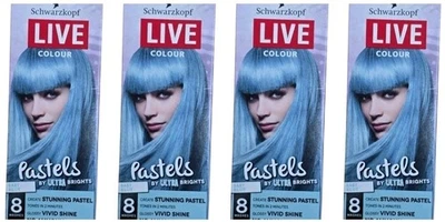 4 X Schwarzkopf LIVE Colour Baby Blue Pastels By Ultra Brights Semi Permanent - image 1 of 3