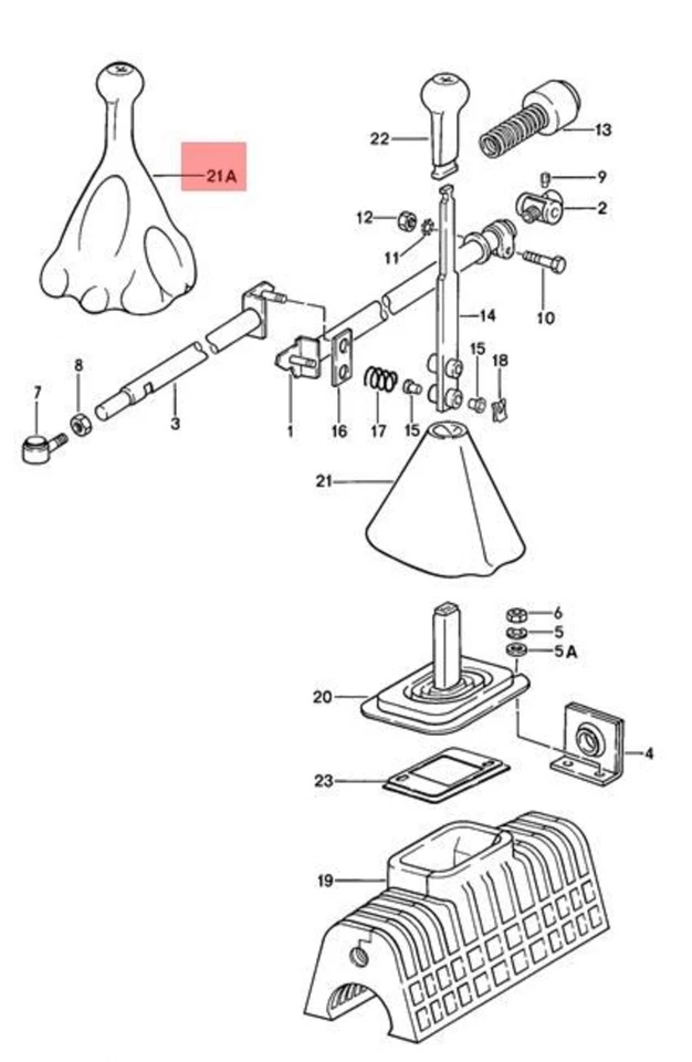Botão de engrenagem PORSCHE 928 genuíno preto 928424073031AJ - Imagem 1 de 1