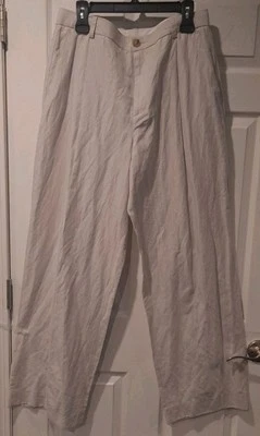 Vince Women's Dressy Cotton Blend Pants Straight Leg Size 12 Light Gray  - Image 1 of 4