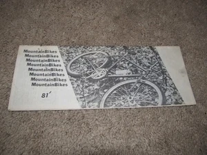 1981 Mountain Bikes Tom Ritchey Charles Kelly Gary Fisher Catalog Brochure - Picture 1 of 9