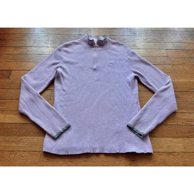 Suéter IZOD Rosa/Gris Acanalado Tejido 1/4 Cremallera Talla XL Foto 1 de 4