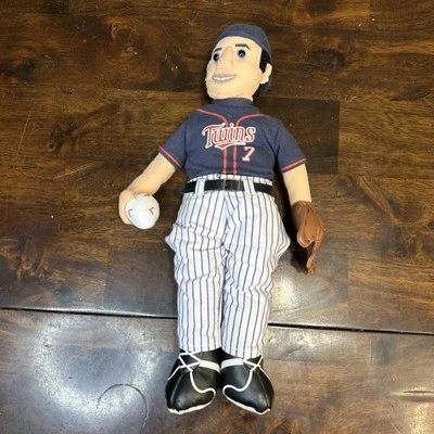 Minnesota Twins Joe Mauer Número 7 Muñeca de Peluche Figura The Dugout Doll SGA Foto 1 de 4